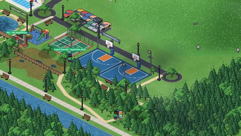 Ogeechee Park: the basketball courts by the river